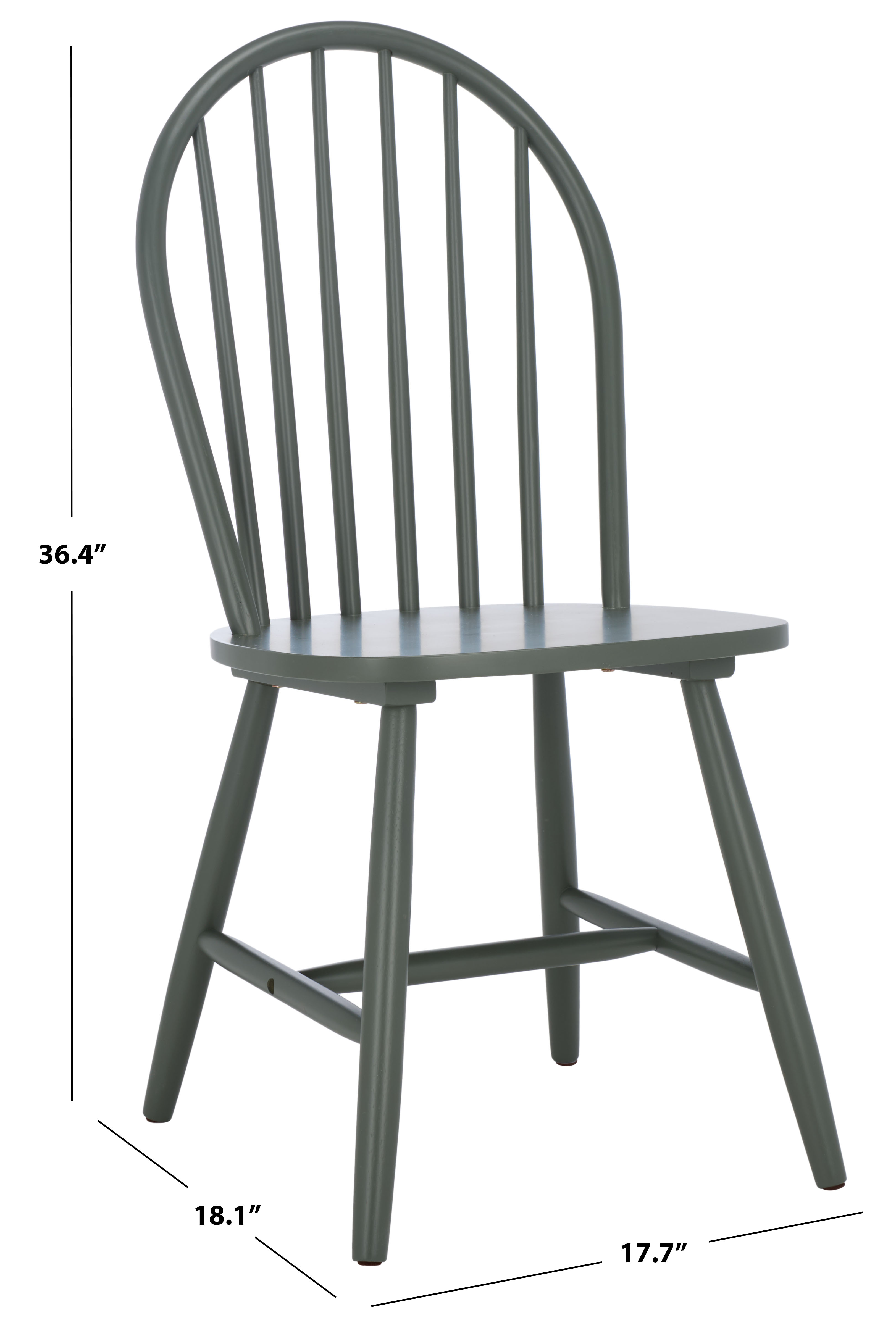 Safavieh Omaha Modern Wood Dining Side Chairs, Dark Green (Set of 2)