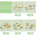 thumbnail image 4 of 1 box 5 sets Purse Turn Lock 5 styles Light golden bag Turn Buckles Alloy Purse Twist Lock Tortoise/Moth/Horse/Butterfly/Bird Purse Clasp Closure for DIY Leathercraft Shoulder bag Handbag, 4 of 9
