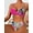 Rose Red, variant on Spliced Leopard Bikini Set Women Sexy Swimsuit Two-Piece Female Swimwear Backless Bathing Summer Fashion Beach Beachwear