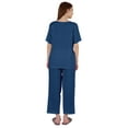 thumbnail image 4 of Inkmeso Short Sleeve Nightwear Pajama Set For Women Henley T-Shirt & Pajama Sleepwear Set, 4 of 7