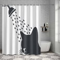 thumbnail image 6 of Bathroom Shower Curtain Funny Cat Waterproof Shower Curtains with Hooks, Cartoon Grey White Animal Shadow Bath Curtains Bathtub Curtain Home Decor 60x72in, 6 of 9