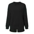 thumbnail image 4 of kamemir Hoodies for Women Womens Oversized Sweatshirts Pullover Casual Crewneck Long Sleeve Tops(Black,L), 4 of 5