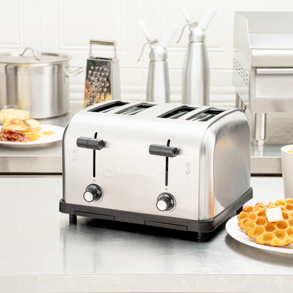 Restaurantware-Hi Tek 4-Slice Toaster, 1 Variable Browning Control Bread Toaster - 1.5-Inch Wide Slots, 120V, Stainless Steel Bagel Toaster, 1800W, 225 Slices Per Hour