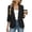 #0130-Black, variant on Women's 3/4 Sleeve Blazer Lapel Open Front Solid Color Pocket Casual Jacket for Business Office formal Work