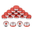 thumbnail image 1 of Tapas Abatibles, 200 Piezas, Tapas Abatibles Sin Rebabas, Sellos, Tapas con Sellos Abatibles, Cubiertas Rojas, 20 mm, 1 of 5