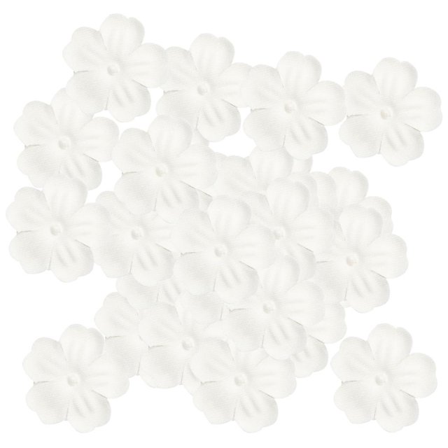 100 piezas de de flores de tela - Diademas de bricolaje accesorios de flores sin para decoración de vestidos 2.16 pulgadas Blanco crema Gloria Pétalos de flores artificiales