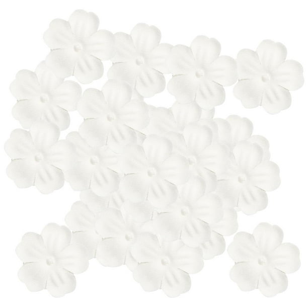 100 piezas de pétalos de flores artificiales de seda de tela satinada para fiestas, hogar y bodas. Blanco crema