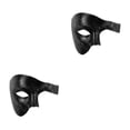 thumbnail image 4 of Wisewang Wide Application Half Face Mask For Various Occasions Half Face Masquerade Masks Made With Plastic Black brushed silver 2Set, 4 of 6