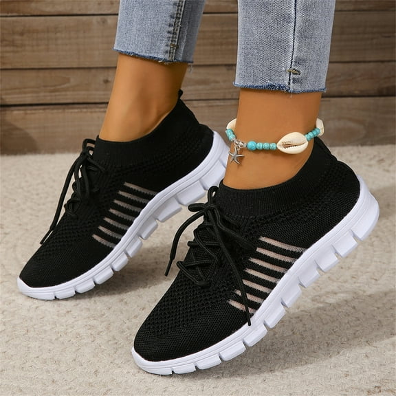 Slip On Breathable Mesh Walking Shoes Women Fashion Sneakers Comfort Non Slip Running Tennis Gym Athletic Workout Shoes