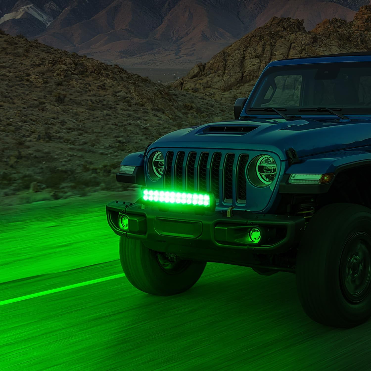 Nilight LED Light Bar 12 Inch 72W Spot Flood Combo Green Beam Off Road Lights Fishing Hunting Emergency Deck Boat Work Lighting for Trucks UTV Pick-up Van Boat Tractor