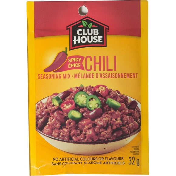 Club House, Dry Sauce/Seasoning/Marinade Mix, Hot'N Spicy Chili, 32g