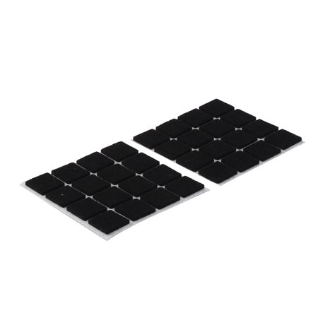 Felt Table Covers Unique Bargains Table Chair Square Self Adhesive Furniture Felt Pads Cover Black 18 x 18mm 32pcs ()