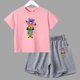 thumbnail image 3 of Conjunto de 2 piezas de camiseta y pantalones cortos de manga corta para niños y adolescentes de verano 2024, divertido juego de lucha, Anime, Cosplay, ropa de algodón para niños y bebés, 3 of 5