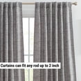 thumbnail image 2 of THD East Jacquard Slub Texture - Privacy Curtains with Back Tab Rod Pocket Lightweight Window Curtains Drapery Panels for Bedroom, Dining Room & Living Room, 2 Panels (52 x 84 Inch, Grey), 2 of 6