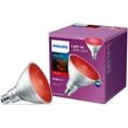 thumbnail image 2 of Philips Non-Dimmable PAR38 LED Flood Bulb - 13.5W Red, Outdoor Rated, 2 of 2