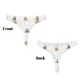 thumbnail image 3 of Balery Rabbit Blowing Dandelions Tangas de Algodón para Mujer con Estampado – Ropa Interior Sexy, Transpirable, G-string-X-Small, 3 of 6