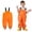 Orange, variant on Toddlers Waterproof Rain Bib Pants Boys Girls Rain Pants Kids Cute Rain Overalls Trousers Lightweight Mud Pants Rainwear