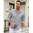thumbnail image 2 of COOFANDY Men's Button Down Long Sleeve Dress Shirts Wrinkle Free Athletic Fit Untucked Shirt, 2 of 6