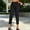 Black plus size dress pants a1, variant on Women Plus Size Tapered High Waisted Trousers with Pockets Solid Elastic Waist Stretchy Dress Pants for Office Work Business Casual Long Trousers, Gray 3XL
