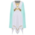 thumbnail image 3 of iiniim Robe Tunique Grecque Ancienne pour Femmes Costume d'Halloween en Chiffon Robe à Manches Longues Bleu Clair TG, 3 of 5