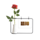 thumbnail image 1 of Aliento la riqueza de espíritu de valor de calidad Botella de decoración de jarrones colgantes de flores rosas artificiales, 1 of 3
