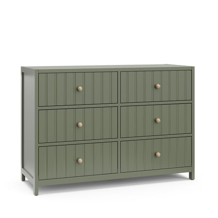 Graco Teddi 6 Drawer Nursery Double Dresser Olive