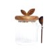 thumbnail image 5 of Frasco de vidrio con tapa y cuchara de frasco transparente de té Jar de té recipiente de recipiente de vidrio para dulces para azúcar té de té 500 ml, 5 of 8