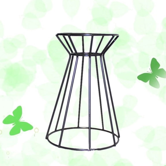 Topbathy Black Metal Flower Pot Holder Stand for Home and Garden Decoration