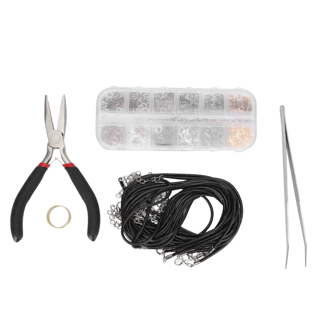 Kit de herramientas para hacer joyas, joyería artesanal, cierre de langosta, anillos de salto, conjunto de accesorios de reparación