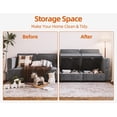 thumbnail image 6 of EastVita GAOMON Modular Sectional Sofa with Ottomans Chenille Sleeper 7 - Seat Sofa Couch with Chaise and Storage Seats U Shaped Couch for Living Room Grey (U Shaped Sofa-7), 6 of 7