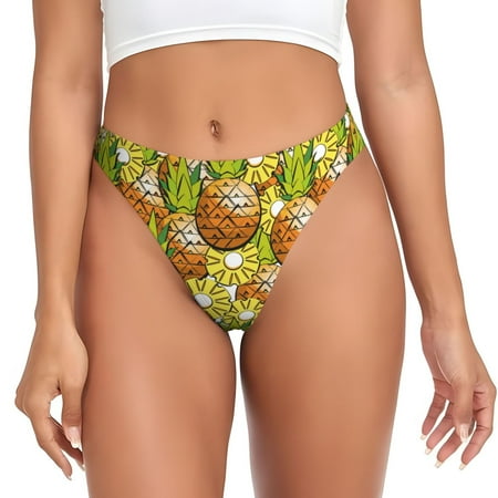 Sigee Tropical Summer Fruit for Women s G-String Panty  Low Rise  Soft Lace Perfect for Everyday Wear or Special Occasions-4X-Large