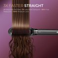 thumbnail image 3 of Flat Iron Hair Straightener Brush 2 in 1, 200M Ions Hair Straighteners for Women, Ceramic Dual Voltage Straightening Hot Comb for Anti-Frizz Straights, Waves, Curl, 3X Less Heat Damage, Black, 3 of 9
