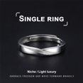 thumbnail image 2 of LYMAYTER Silver Ring Silver Color Luxury Men's Ring - AdjUS-CYYLtable, Versatile, 2 of 7