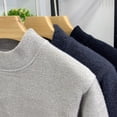 thumbnail image 6 of Women's Oversized Pullover Sweatshirt, Long Sleeve Fleece Lined Crewneck, Loose Fit Warm Casual Top, Plus Size Streetwear Sweatshirt Beige L, 6 of 9