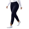 thumbnail image 5 of BRELIL Women's Plus Size High Waisted Stretch Ankle Pants Casual Solid Leggings Trousers Loose Fit Comfortable Yoga Lounge Pants Fall Winter Outfits, Dark Blue 4XL, 5 of 8