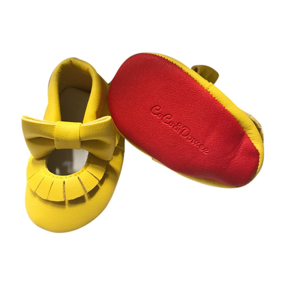 yellow red bottom shoes