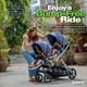 thumbnail image 4 of Joovy Qool Double Bundle Double Stroller with Reconfigurable Seats, Magnetic Safety Harness with Padding, UPF 50 Sun Canopy, and Large Storage Basket, Jet, 4 of 5