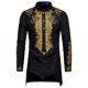 thumbnail image 2 of Camisa africana para hombre, blusas con estampado metálico, mangas largas, atuendos casuales étnicos, ropa tradicional africana, boda, 2 of 4
