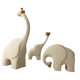 thumbnail image 1 of 3x Elephant Family Statues Decorative Figurines For Shelf Bookshelf Entrance Black White Silver, 1 of 4
