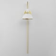 thumbnail image 2 of 12041WTSBR Maxim Lighting Dawn - 1 Light Up Wall Sconce-12.5 Inches Tall and 7 Inches Wide-White/Satin Brass Finish, 2 of 4