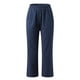 thumbnail image 5 of Mujer Casual Color Sólido Bolsillos Cintura Elástica Cómodos Pantalones Rectos Hasta La Pantorrilla Odeerbi ODB-6, 5 of 7
