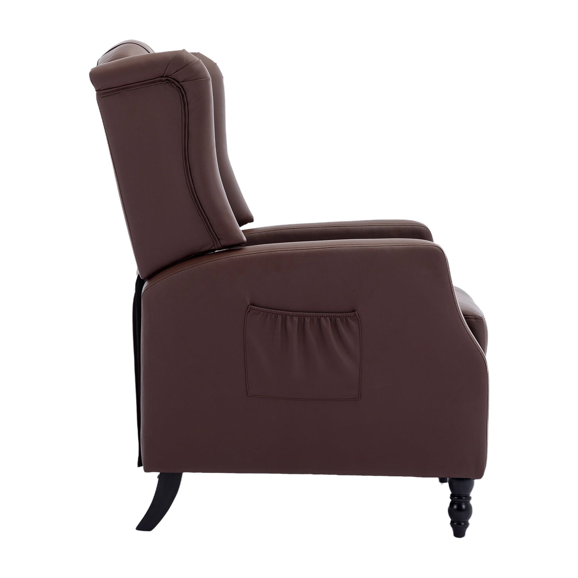 Kadyn Massage Recliner Chair, Fabric Recliner Sofa Home Theater Seating, Single Sofa Armchair Easy Lounge for Living Room, Brown
