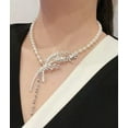 thumbnail image 3 of K-KED 9-10mm white Freshwater Pearl Necklace 18" cz pendant, 3 of 3