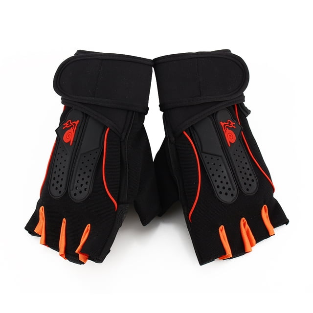 Guantes unisex para levantamiento de pesas, transpirables, con muñequera larga L