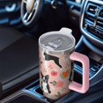 thumbnail image 6 of OBREWU Boston Terrier Dog and Flower Florals Tumbler with Handle and Lid,Boston Terrier Dog and Flower Florals 40oz Double Wall Vacuum Insulated Tumbler,Cups Gift for Women and Men, 6 of 7