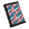thumbnail image 2 of FUIALDOLG American Flag Eagle Print Slim Trifold Card Wallet, Polyester Children's Wallet Dustproof Kids Trifold Wallet for Outdoor Sports Daily Use, 2 of 7