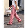thumbnail image 2 of JOLIP Women's High Rise Pink Leopard Print Wide Leg Denim Pants, 4-12, 2 of 7