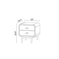 thumbnail image 6 of Stafford Mid-Century Modern Rectangular Solid Wood 2-Drawer NightStand  in Brown, 6 of 7