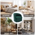 thumbnail image 5 of Aukfa Upholstered Accent Chair, Swivel Barrel Chair for Bedroom Living Room, Velvet - Green, 5 of 8