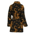 thumbnail image 2 of Eastern Dragon Pattern Women Bathrobe One Size Univeral Fits, Dragons Fashion Lightweight Plush Fleece Long Robe For Women, 2 of 3